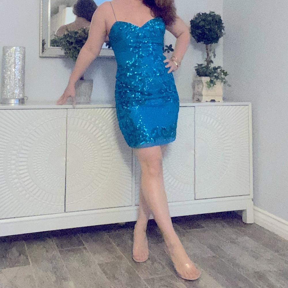 Aidan mattox beaded evening dress